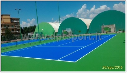 costruzione campo da tennis resina